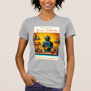 Camiseta Mixólogo de Robot Futurista Retro ROBIA 12J2