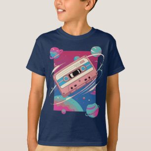 Camiseta Mixtape cósmica - Casete retro flotando en el espa