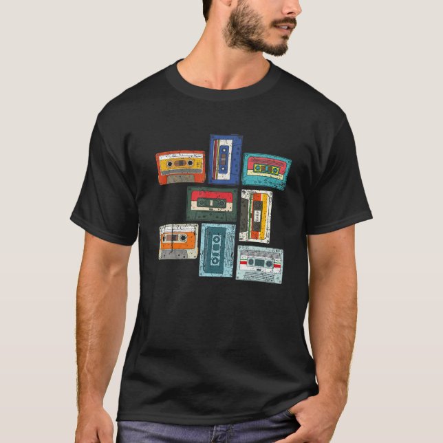 Camiseta Mixtape Retro Ochenta Casetes 80S Música C (Anverso)