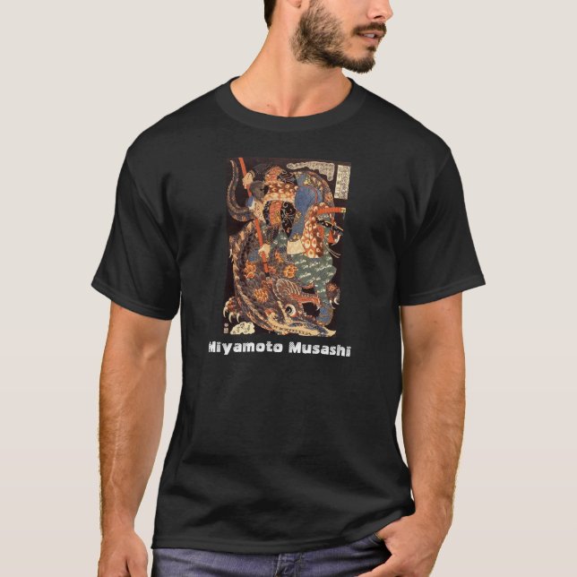 Camiseta Miyamoto Musashi que pinta C. 1800's (Anverso)