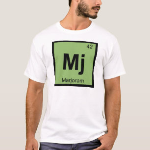 Camiseta Mj - Símbolo de tabla periódica de química marj