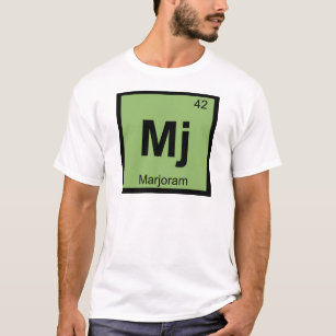 Camiseta Mj - Símbolo de tabla periódica de química marjora
