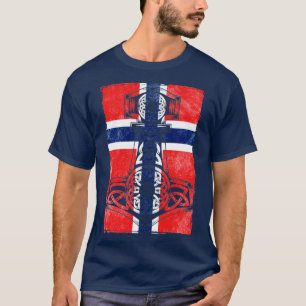 Camiseta Mjlnir de bandera noruega