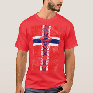 Camiseta Mjlnir de bandera noruega