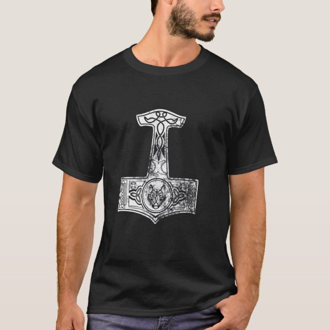 Camiseta Mjoelnir, Thors martillo Nórse Shirt (Anverso)