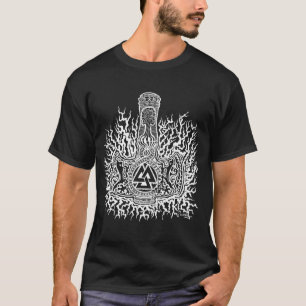 Camiseta Mjolnir-Valknut White