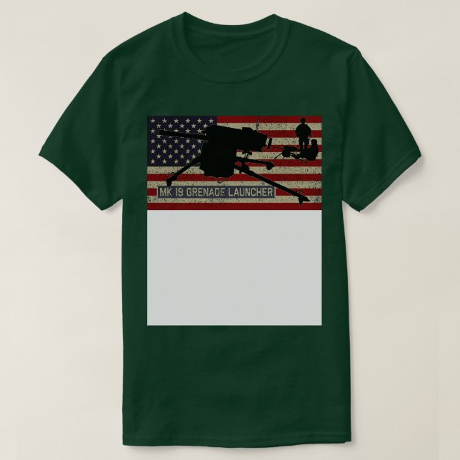 Camiseta Mk 19 Lanzador de granadas Silhouettes American Vi (Diseño del anverso)
