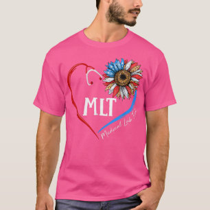 Camiseta MLT Medical Lab Tech USA Sunflower Stethoscope Hea
