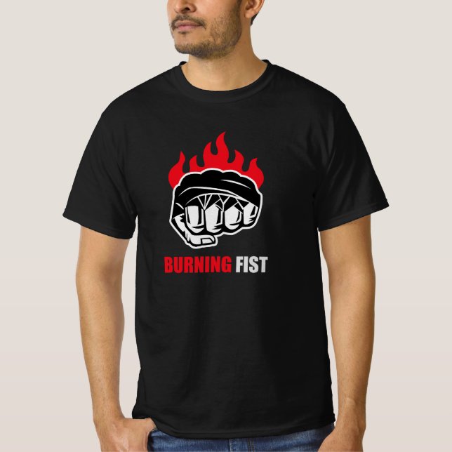Camiseta MMA Fighter Burning Fist (Anverso)