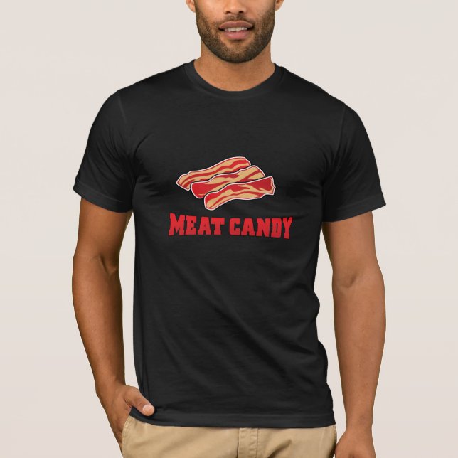 Camiseta ¡MMM tocino! Caramelo de la carne (Anverso)