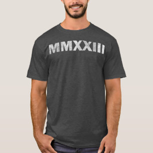 Camiseta MMXXIII Clase de Matemáticas de Números Romanos Su