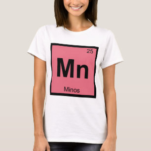 Camiseta Mn - Minos Símbolo de la Tabla Periódica de Químic