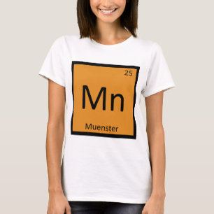 Camiseta Mn - Química del queso Muenster Tabla periódica