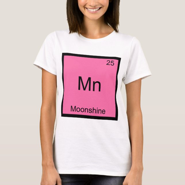 Camiseta Mn - Tee símbolo de elemento de química divertida  (Anverso)