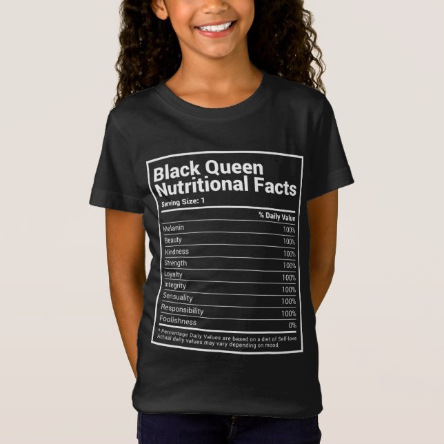 Camiseta Mo de historia negra de la nutrición de la reina n (Anverso)