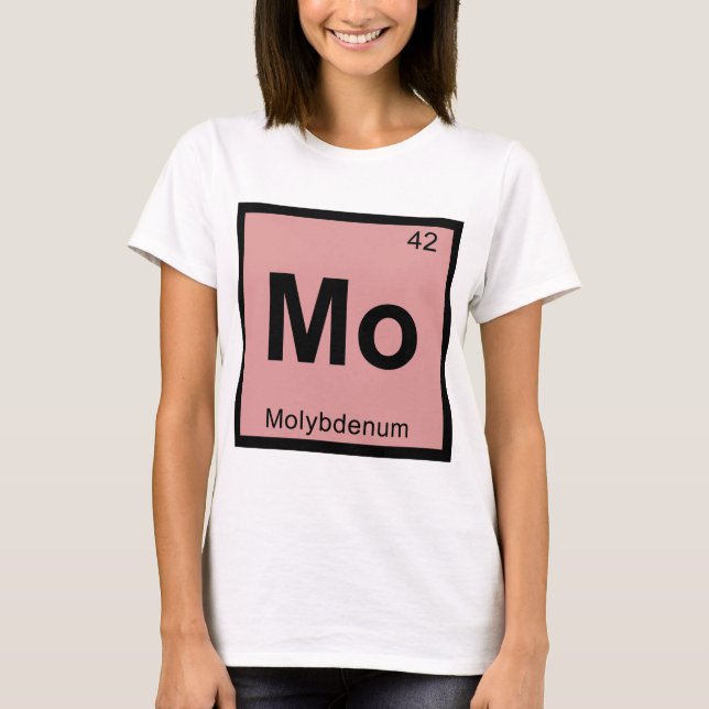 Camiseta Mo - Química de molibdeno Símbolo de tabla periódi (Anverso)