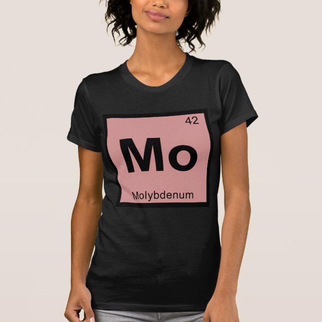 Camiseta Mo - Química del Molibdeno Símbolo de la Tabla Per (Anverso)