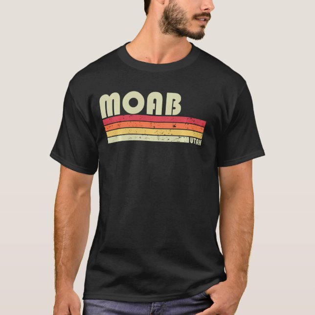 Camiseta Moab Ut Utah Funny City Home Roots Retro 70s 80s (Anverso)