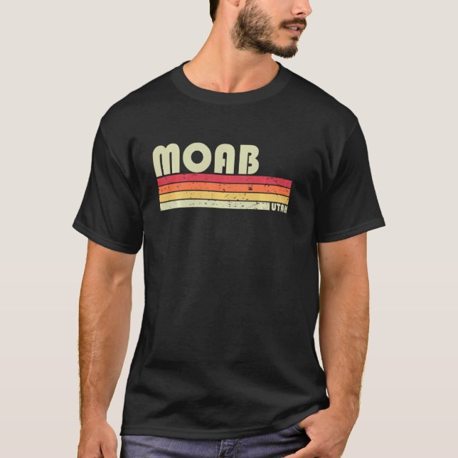 Camiseta Moab Ut Utah Funny City Home Roots Retro 70s 80s (Anverso)