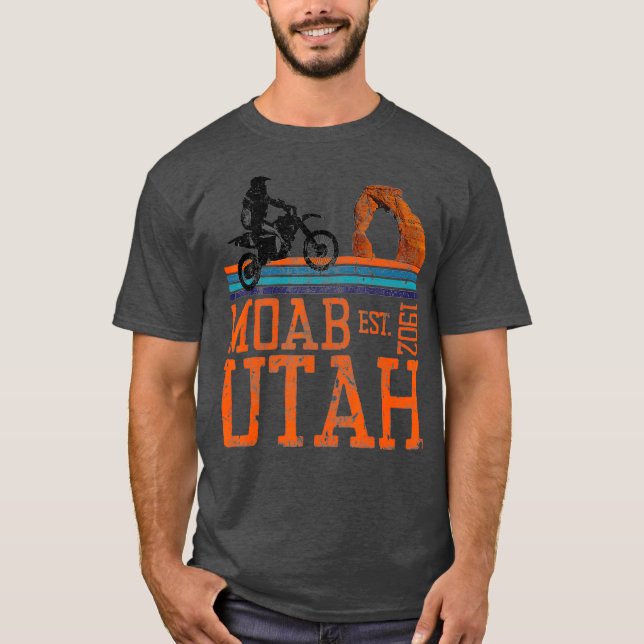 Camiseta Moab Utah Arches Desert fuera de carretera Dirt Bi (Anverso)