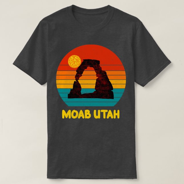 Camiseta Moab Utah Arches Vintage Sun (Diseño del anverso)