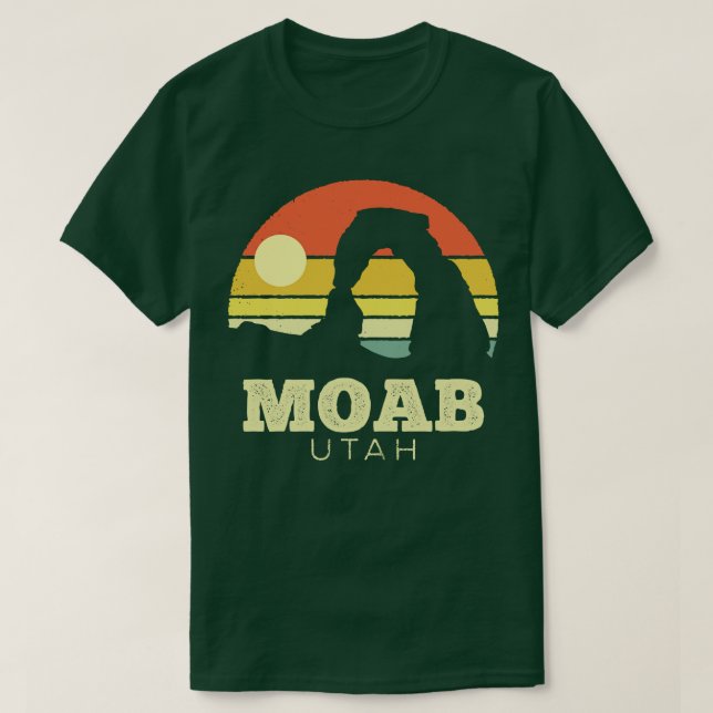 Camiseta Moab Utah Arches Vintage Sunset (Diseño del anverso)
