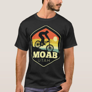 Camiseta Moab Utah Montaña Bicicleta Vintage Sunset Hexagon