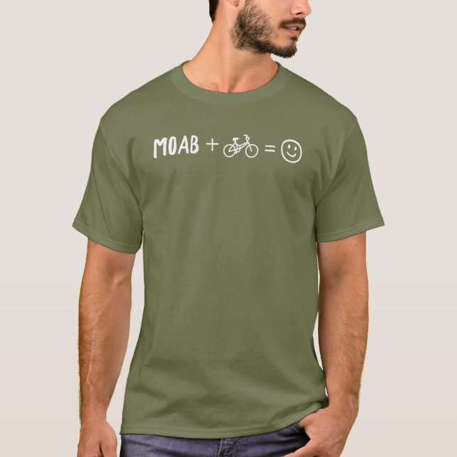 Camiseta Moab Utah Plus Bicicletas Te Hace Feliz (Anverso)