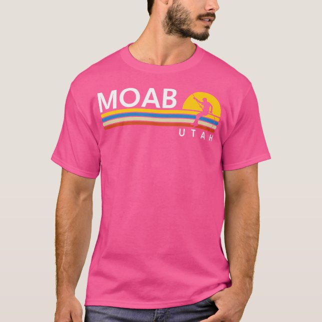 Camiseta Moab Utah Rock Climbing Vintage Retro Souvenirs (Anverso)