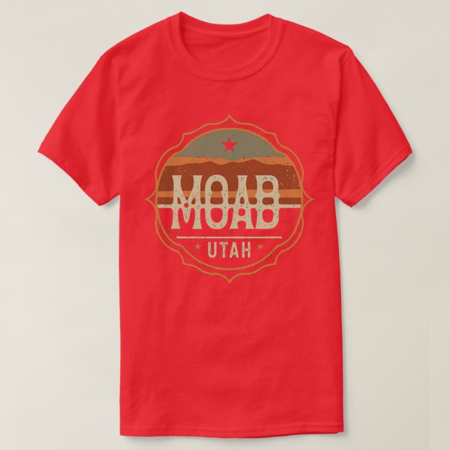 Camiseta Moab Utah Vintage Retro Badge (Diseño del anverso)
