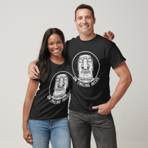 Camiseta Moai Mono sonriente