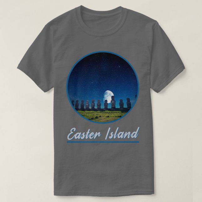 Camiseta Moai Statue Easter Island At Night Easter Island P (Diseño del anverso)