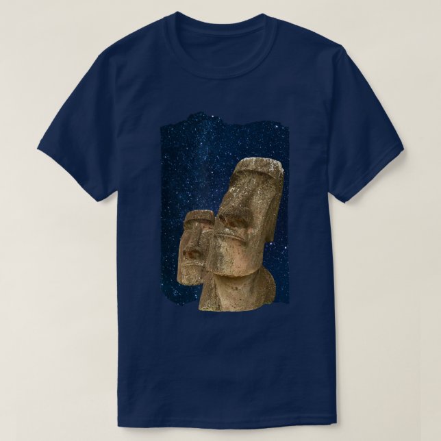 Camiseta Moai Statue Easter Island At Night Easter Island T (Diseño del anverso)