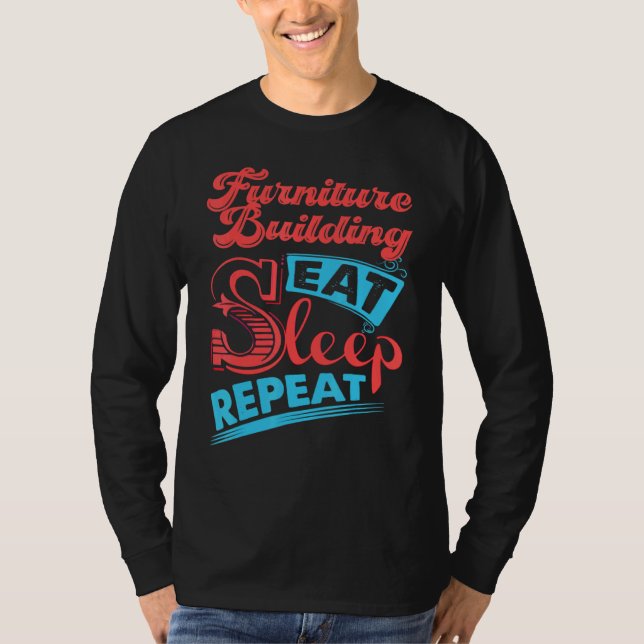 Camiseta Mobiliario Edificio Muebles Comer Sleep R (Anverso)