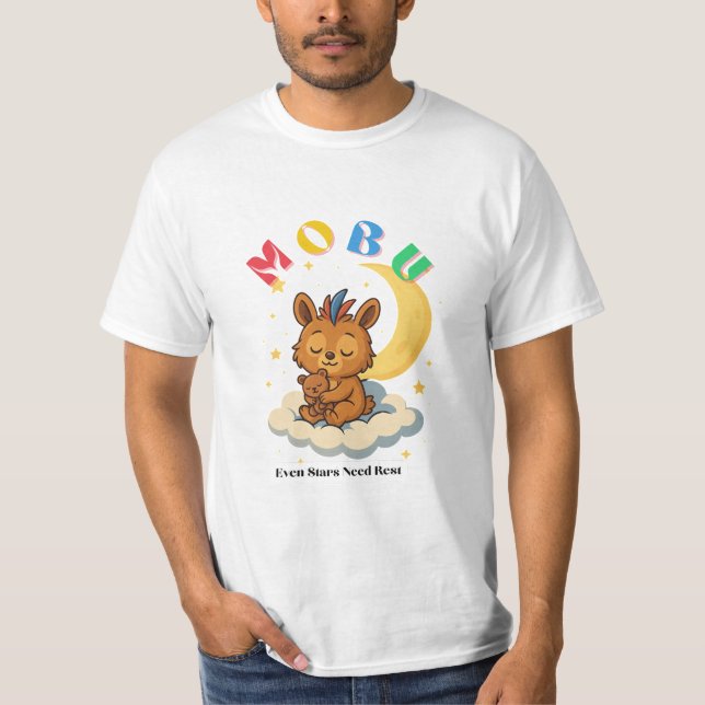 Camiseta MoBu – Incluso las estrellas necesitan descansar (Anverso)