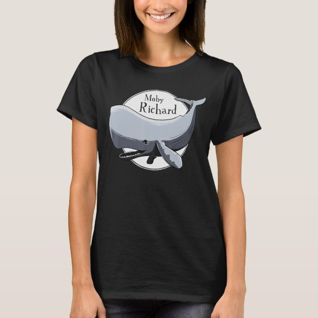 Camiseta Moby Richard White Whale Literation Pun (Anverso)