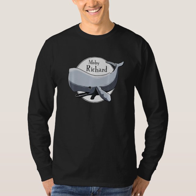 Camiseta Moby Richard White Whale Literation Pun (Anverso)
