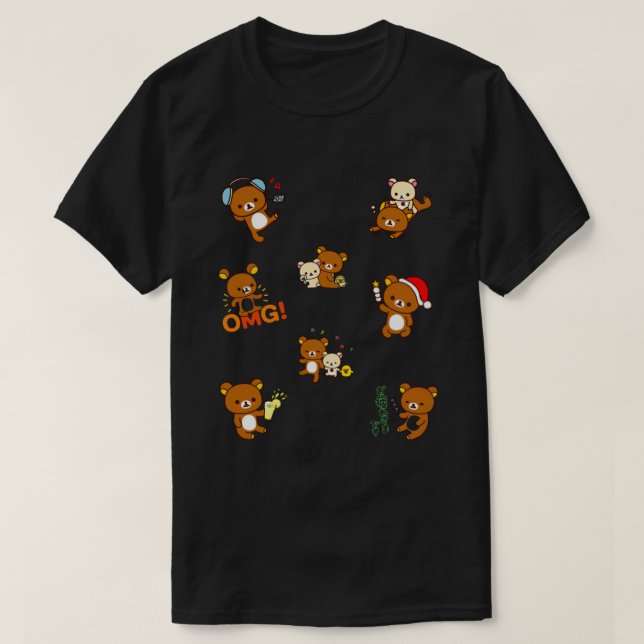 Camiseta mocha cat and cute milk - bears (Diseño del anverso)