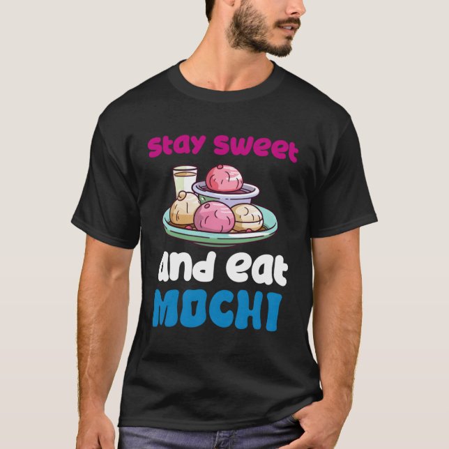 Camiseta Mochi Japonés Pastel de arroz dulce Mochi (Anverso)