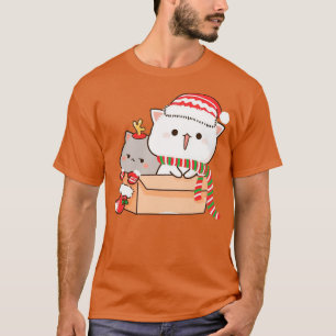 Camiseta Mochi Mochi Peach Cat Peach y Navidades Goma