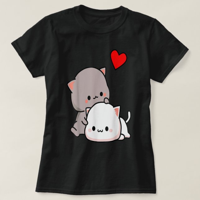 Camiseta Mochi peach cat goma love, Valentine’s day 2022  (Diseño del anverso)
