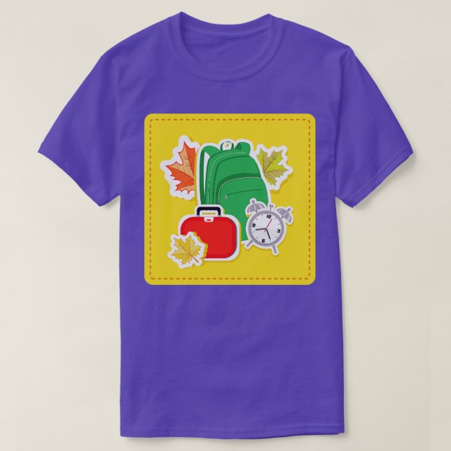 Camiseta Mochila a la escuela (Diseño del anverso)