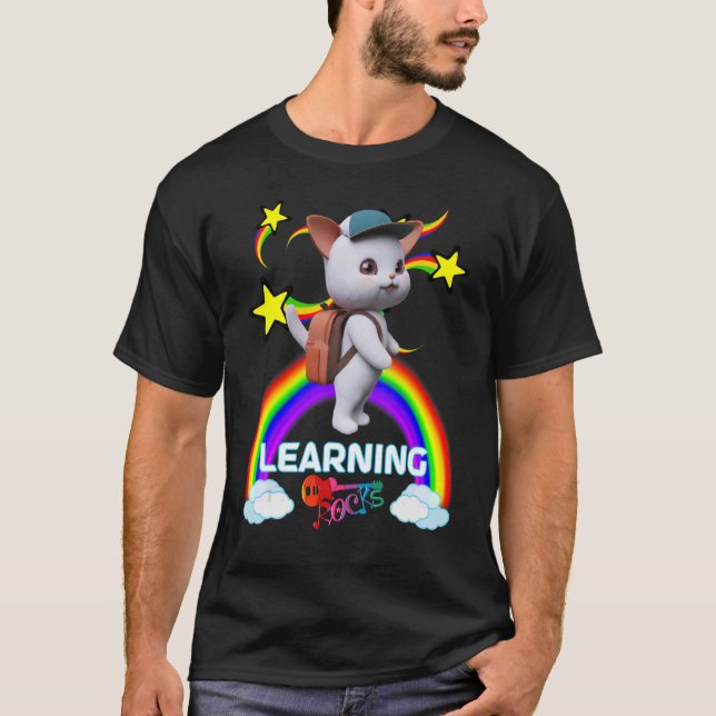 Camiseta Mochila Cute Kitten Cat Béisbol Cap LEARNING ROC (Anverso)