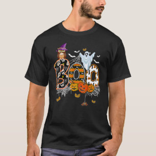 Camiseta Mochila de calabaza de búho fantasma de Halloween