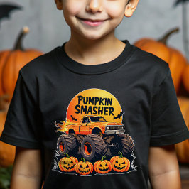 Camiseta Mochila de calabaza Smasher Camión niños Halloween