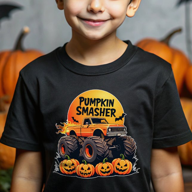 Camiseta Mochila de calabaza Smasher Camión niños Halloween (Subido por el creador)
