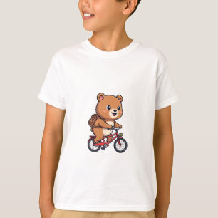 Camiseta Mochila De Ciclismo De Oso Marrón Lindo Para Niños