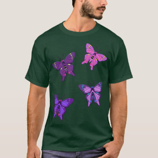 Camiseta Mochila de mariposa púrpura