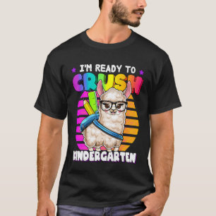 Camiseta Mochila de regreso a clases de kínder Crush Llama