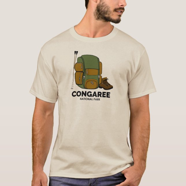 Camiseta Mochila del Parque Nacional Congaree (Anverso)